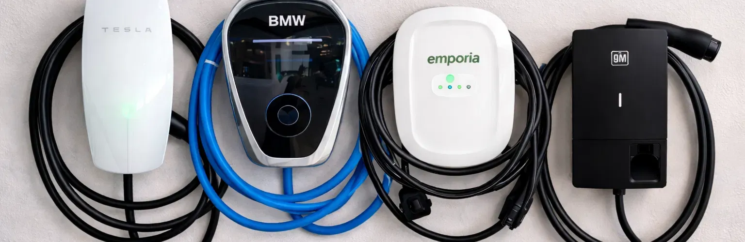 EV chargers displayed for a Northern Virginia equipment and service overview